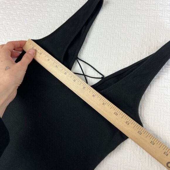 Wilfred Free Women's Size XS Black One Piece Sleeveless Bodysuit Shapewear Criss - Picture 10 of 11